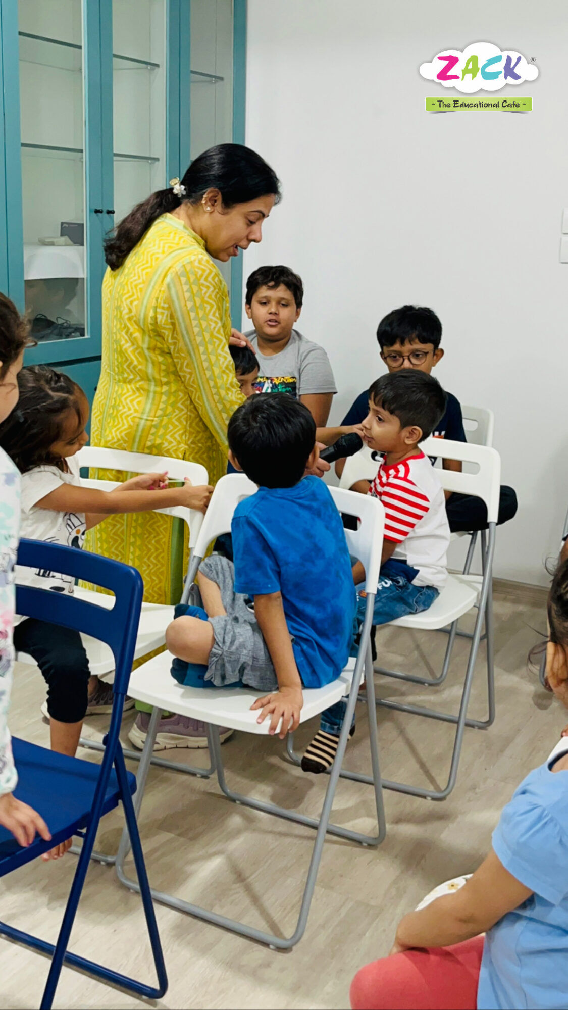 Teacher with group of children