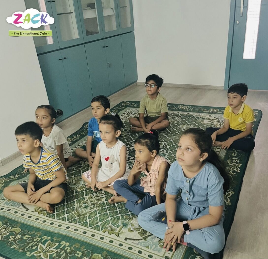 Children in group circle activity