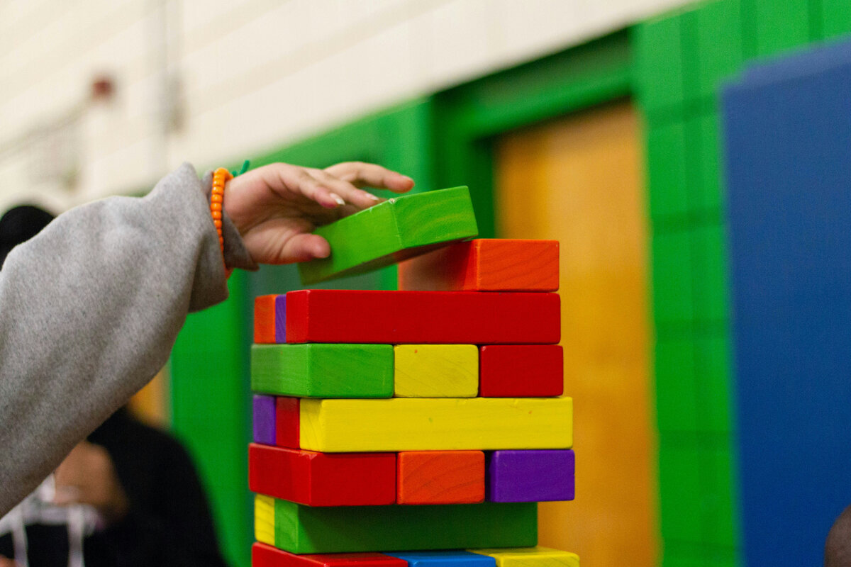 Hands-on learning with colorful blocks