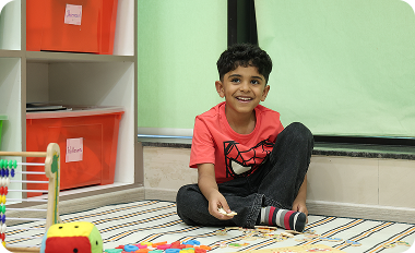 A small buy enjoying fun and learning environment at Zack's tuition center in Surat