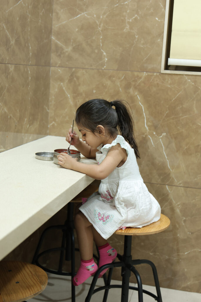 Clean pantry and hygiene facilities for students at Zack learning centre in Surat