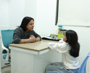 One-on-one therapy session between a psychologist and child at Zack in Surat
